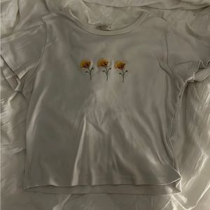 Brandy Melville poppy flower top